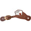 Martin Saddlery Tombstone Spurstraps with Card Suite Tooling - Premium Hand-Tooled Leather