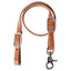 Martin Saddlery Wither Strap in natural roughout leather featuring adjustable silver-tone buckles and a heavy-duty trigger snap hook. This essential horse tack accessory is designed to secure your breast collar, keeping it in the correct position for comfort and stability. Durable and high-quality, it’s a perfect addition to your Western riding gear for trail riding or competition.