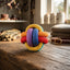 Lifestyle photo of Jojio Knot Ball Tug and Play Dog Toy - Durable Woven Cotton Rope for Dental Health, Fetch, and Tug