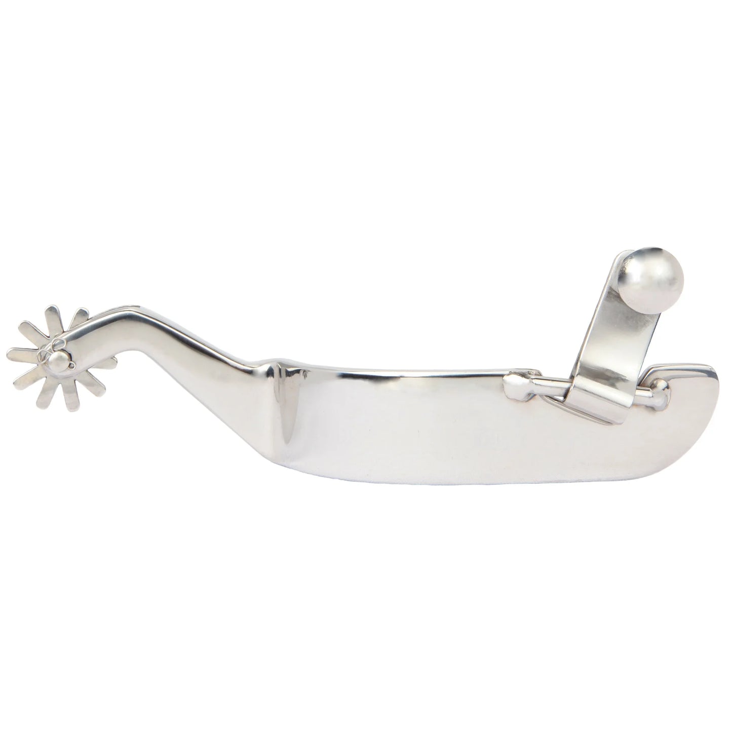 Myler B-20 Stainless Steel Western Riding Spur with #8 Rowel - Medium Size