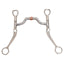 Myler Flat Shank Bit with 33 Mouthpiece and Copper Roller - 5 inch Sweet Iron