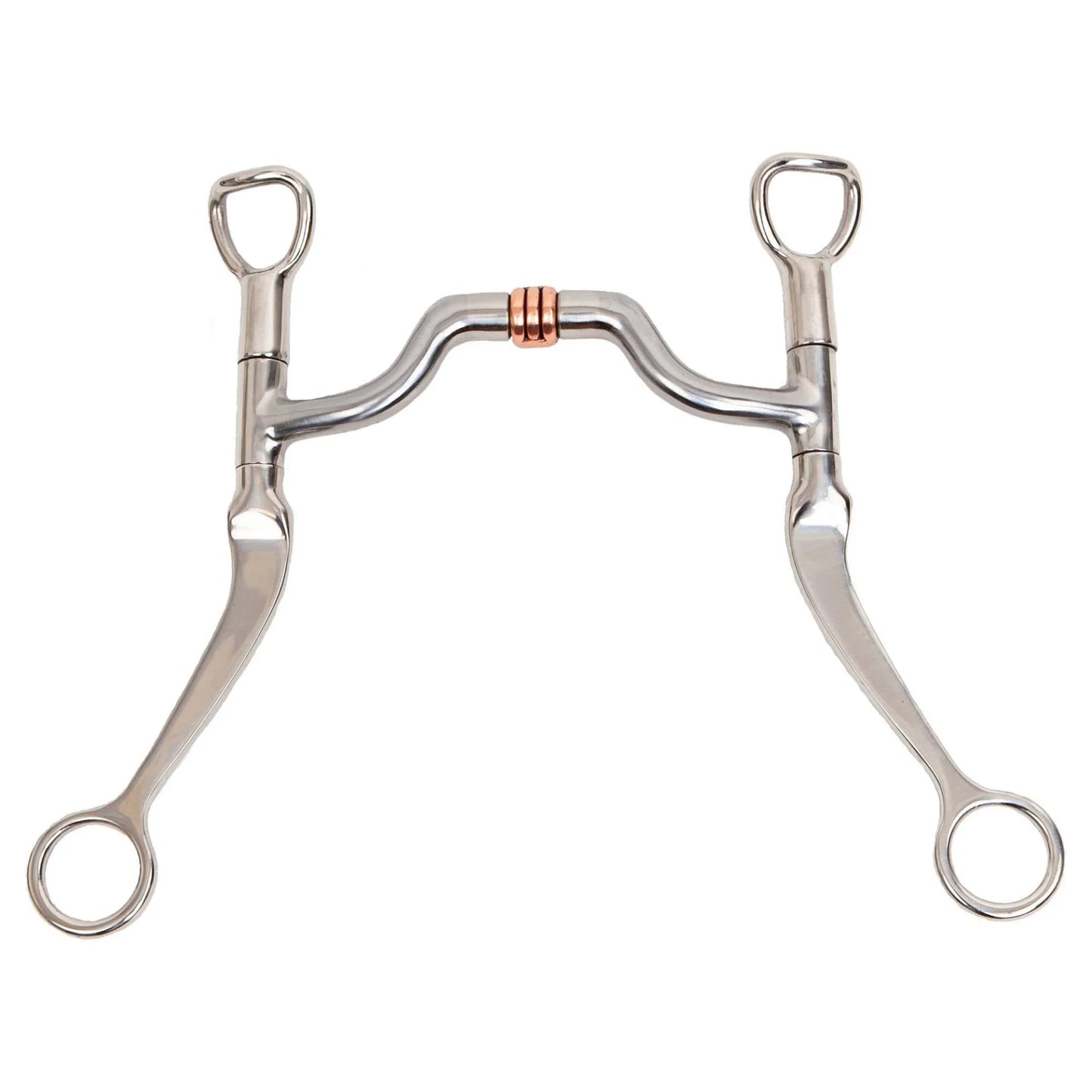 Myler Flat Shank Bit with 33 Mouthpiece and Copper Roller - 5 inch Sweet Iron