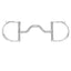 Myler Level 3 Medium English Dee Bit with Hooks - Sweet Iron Mouthpiece 33