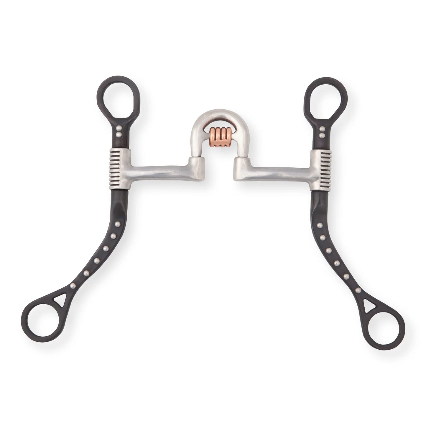 Myler MB 27HP Black Flat Shank Horse Bit with Stainless Steel Dots and Cricket - 5" Mouth