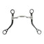 Myler MBB Black Flat Shank Bit with Stainless Steel Dots, 04 Sweet Iron Mouthpiece - 5" Mouth