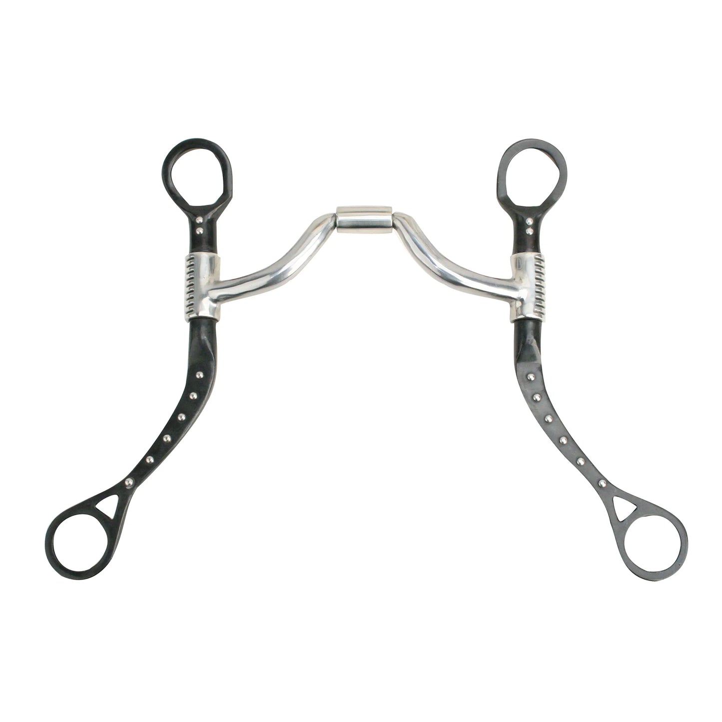 Myler MBB Black Flat Shank Bit with Stainless Steel Dots - Level 3 (33) - 5" Sweet Iron Mouth