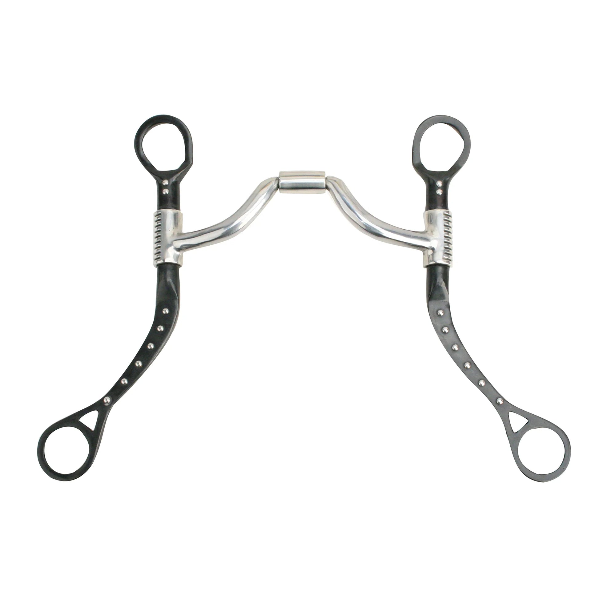 Myler MBB Black Flat Shank Bit with Stainless Steel Dots - Level 3 (33) - 5" Sweet Iron Mouth