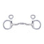 Myler Medium Baucher Bit with 04 Comfort Snaffle Low Port - 5 1/2" Sweet Iron with Copper Inlay