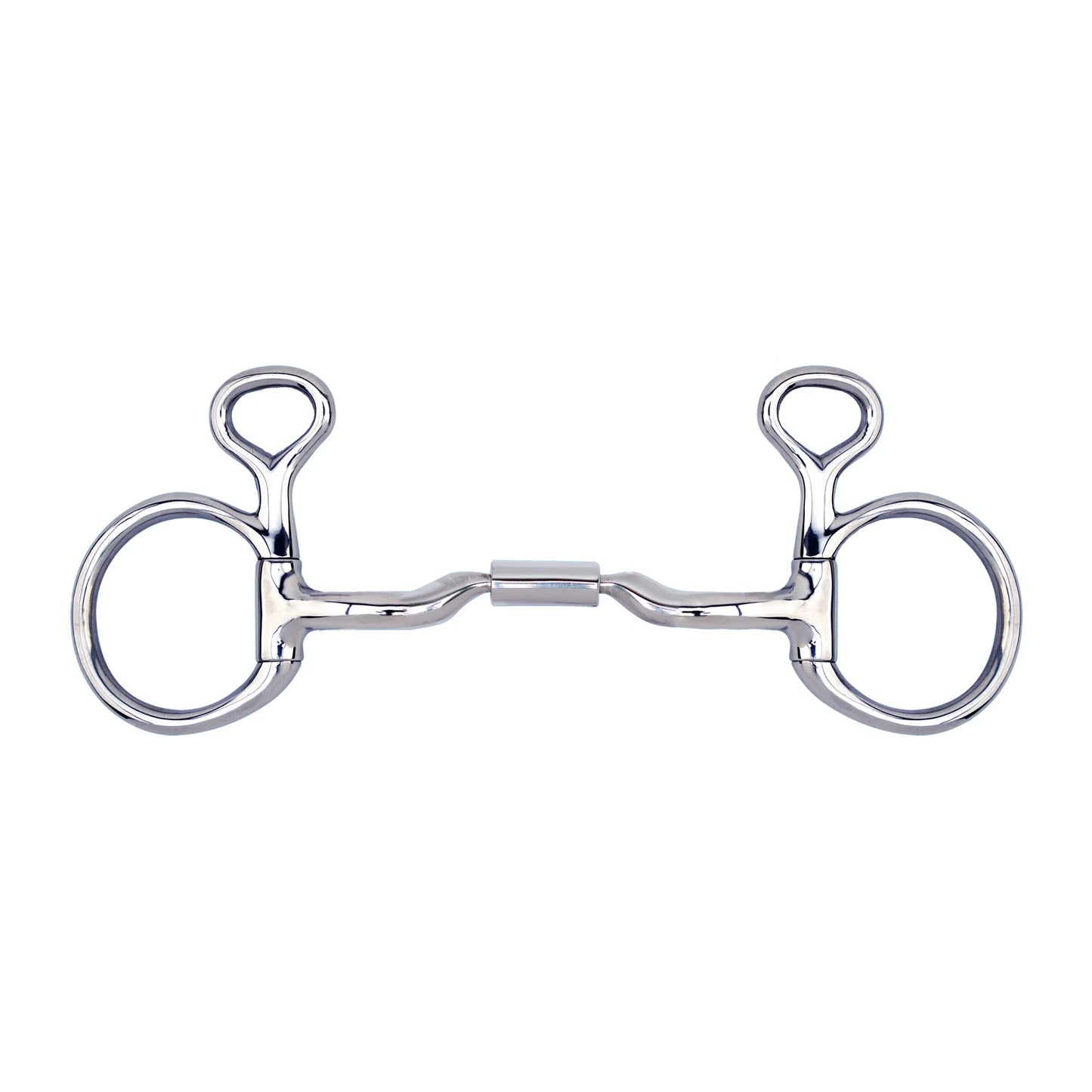 Myler Medium Baucher Bit with 04 Comfort Snaffle Low Port - 5 1/2" Sweet Iron with Copper Inlay