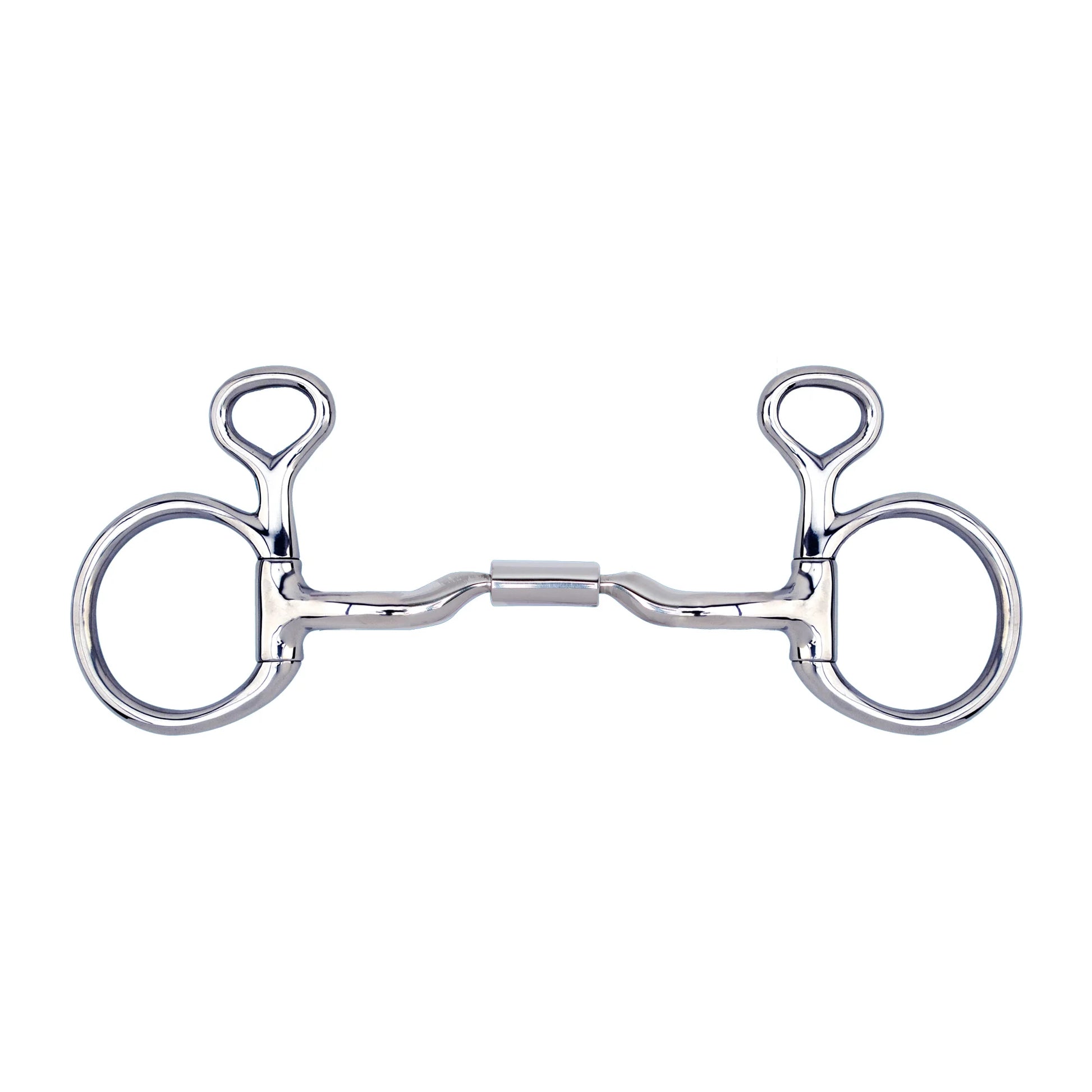 Myler Medium Baucher Bit with 04 Comfort Snaffle Low Port - 5 1/2" Sweet Iron with Copper Inlay