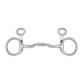 Myler Medium Baucher Bit with 04 Comfort Snaffle Low Port - 5 1/2" Sweet Iron with Copper Inlay