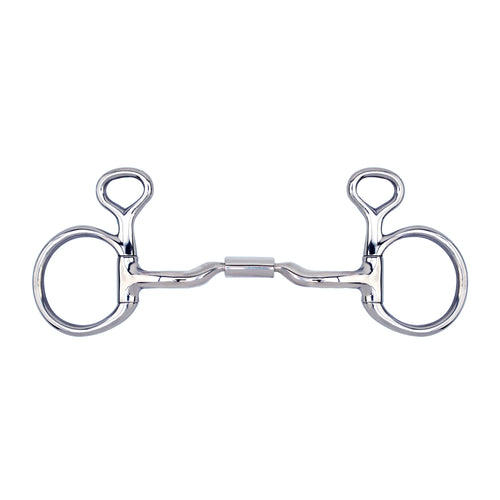 Myler Medium Baucher Bit with 04 Comfort Snaffle Low Port - 5 1/2" Sweet Iron with Copper Inlay