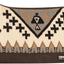 Native American patterned saddle pad with geometric design on a white background