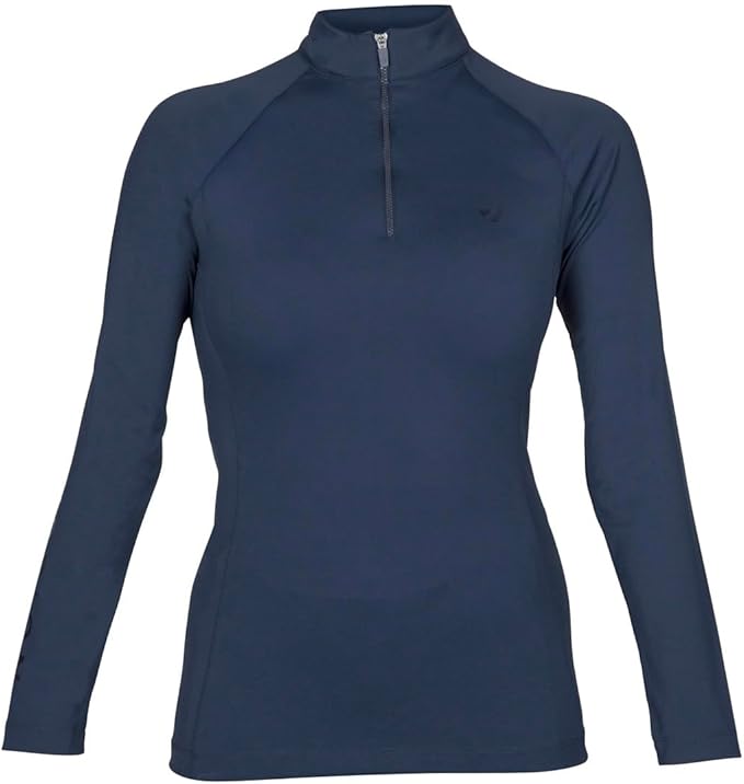 Shires Aubrion Eltar Women’s Long Sleeve Equestrian Base Layer Riding Top - XS - 1/4 Zip Moisture Wicking