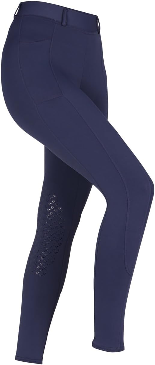 Shires Aubrion Elmira Women's Riding Tights - Silicone Knee Patch & Phone Pocket - Multiple Sizes