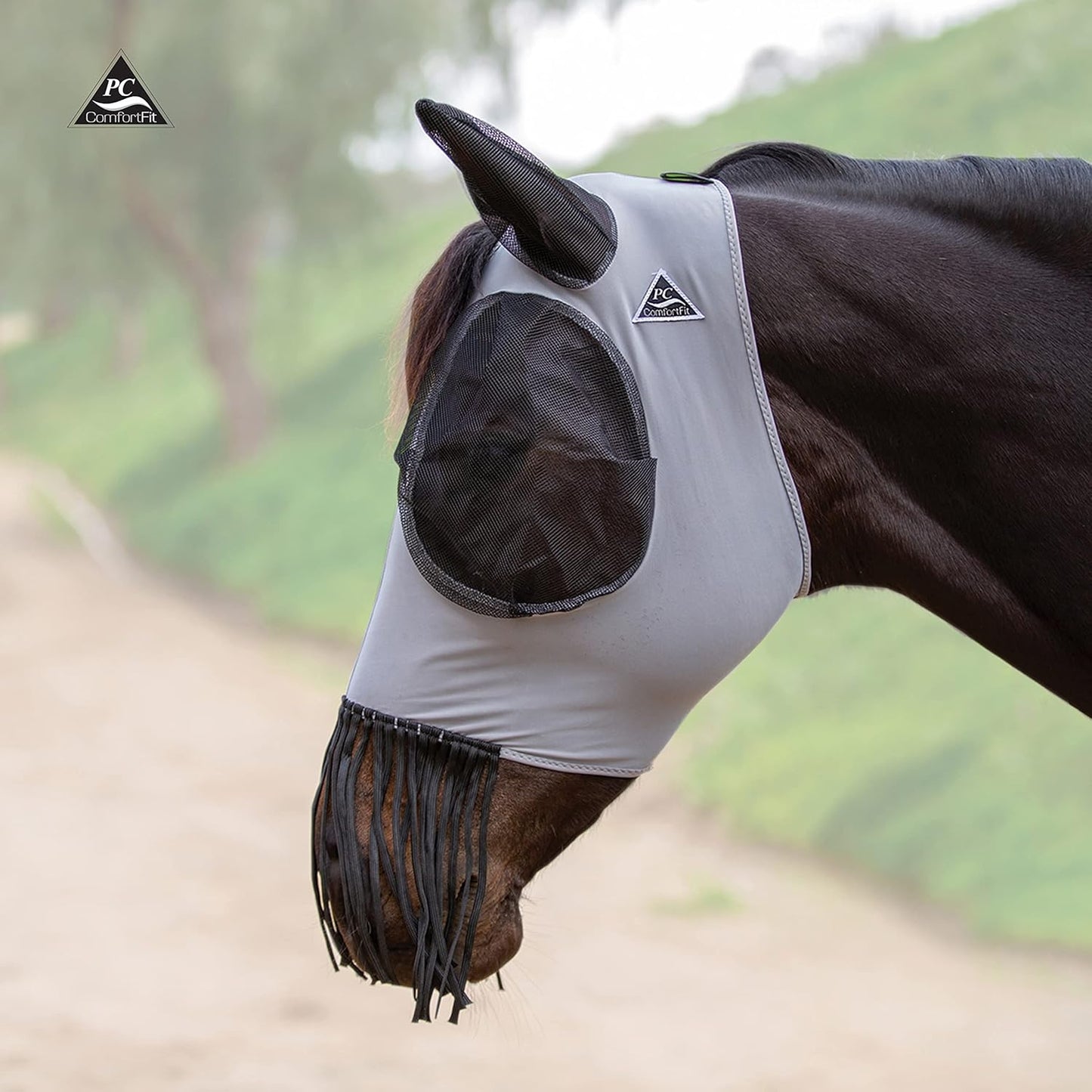 Professional's Choice Comfort Fit Horse Lycra Fly Mask with Ears All Sizes - Hooves and Paws