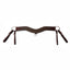 Professional's Choice Steer Tripper Bison Leather Breast Collar featuring a 3 1/4" wide contoured design. Crafted from rich dark brown pebble-grained bison leather with decorative white contrast stitching. Includes durable silver-tone hardware, a center D-ring, and adjustable tug straps. Premium Western horse tack ideal for steer tripping and ranch work, combining rugged durability with professional style.