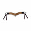 Professional's Choice BC Rough Out Tripper Breast Collar featuring 3.25-inch wide heavy tan roughout leather with dark chocolate brown accents. This durable western horse breast collar includes a center D-ring and adjustable deep burgundy tug straps for a secure fit. Ideal for ranch work, roping, or trail riding, its contoured design ensures maximum horse comfort and classic western style.