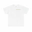 Classic white crew neck t-shirt made from 100% cotton (180 g/m²) featuring a minimalist olive green "HOOVES & PAWS" logo on the left chest. The design includes the tagline "HAPPY TAILS, HAPPY PAWS" in a clean, modern font. This premium mid-weight graphic tee is perfect for animal lovers looking for a comfortable and stylish basic. Ideal for casual wear or as a thoughtful gift for pet enthusiasts.