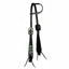 Professional's Choice Paisley Swell Cheek Headstall crafted from black latigo leather with white contrast stitching. This Western headstall features a striking white paisley pattern on the browband and swell cheeks, accented by ornately engraved silver buckles. Designed with leather bit ties for a classic look, this high-quality equestrian tack offers both style and durability for trail or arena performance.