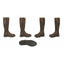 Shires Moretta Pamina Country Boots in rich brown waterproof leather. These versatile all-terrain riding boots feature a side zipper with a decorative braided tassel and a rugged, grippy sole for outdoor stability. Multiple views showcase the tall silhouette, grained leather panels, and durable construction. Ideal for equestrians and country lifestyle wear, offering a perfect blend of elegance and performance in any weather.