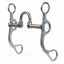 Professional's Choice Bob Avila Daisy Correction Bit featuring a 5-inch sweet iron mouthpiece with copper rollers and ornate 6-inch shanks. This stylish western horse bit showcases beautiful raised silver daisy patterns and golden bead detailing along the shanks. Designed for refined communication and control, it's a perfect blend of high-performance function and classic equestrian style for competitive show rings or daily training.