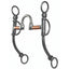 Professional's Choice AV Correction Bit featuring a sweet iron mouthpiece with copper inlays and independent side movement. This western horse bit includes a high port and elegantly curved shanks, designed for precise communication and leverage. The dark sweet iron finish promotes salivation and a soft mouth. Perfect for advanced training and performance horses looking for refined control and responsiveness.