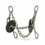 Professional's Choice Brittany Pozzi Gag Series Bit with 8-inch long stainless steel cheek shanks and a flexible chain mouthpiece. This high-performance western gag bit features protective black rubber bit guards and an included curb chain for precise leverage and control. A top-tier choice for barrel racing and performance training, this durable silver horse bit is designed for superior communication and style in the arena. Essential tack for competitive riders.