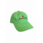 Vibrant lime green adjustable baseball cap featuring "choose love" embroidered in red script with a matching red paw print. A colorful rainbow line sits beneath the text, adding a touch of pride. This stylish LoveWally dad hat includes a curved brim and classic 6-panel construction, making it an ideal accessory for pet lovers and those spreading a message of kindness and equality.