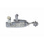Professional's Choice PC 1 Floral Engraved Western Spurs featuring a 1" band with intricate silver and gold floral scrollwork. This high-quality equestrian equipment includes a 2 1/4" shank and an 8-point rowel. Designed for western riding and shows, these polished spurs have a 3 1/4" width and swinging buttons for easy strap attachment. A stylish choice for riders looking for durable horse tack with a classic, engraved look.