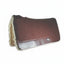 Professional’s Choice ComfortFit Wool with Fleece Saddle Pad in a rich brown. This contoured Western saddle pad features high-quality steam-pressed wool and a thick, plush fleece lining for ultimate horse comfort and impact protection. Designed with durable leather wear leathers and a contoured spine for a perfect fit under your Western saddle. Premium horse tack ideal for daily training, trail riding, or performance competitions.