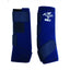 Professional's Choice SMBII Sports Medicine Boots in Navy Blue, featuring a pair of durable neoprene horse boots with multiple Velcro closures. These protective equine wraps provide superior fetlock support and impact protection with three wrap-around straps and a supportive bottom suspensory strap. Ideal for training, barrel racing, or everyday riding, these high-quality boots showcase the iconic SMB II logo and a sleek design for essential leg protection.