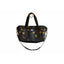 Mackey Equine Organizer Tote in black PVC mesh featuring a charming yellow honeybee print and flight trail details. This 16x10x8 grooming bag includes dual top handles, an adjustable shoulder strap, and multiple external pockets for stable organization. The breathable, hose-clean mesh design is perfect for storing horse brushes and tools. Ideal for barn use or travel, this durable horse gear bag offers both style and functionality for equestrians.