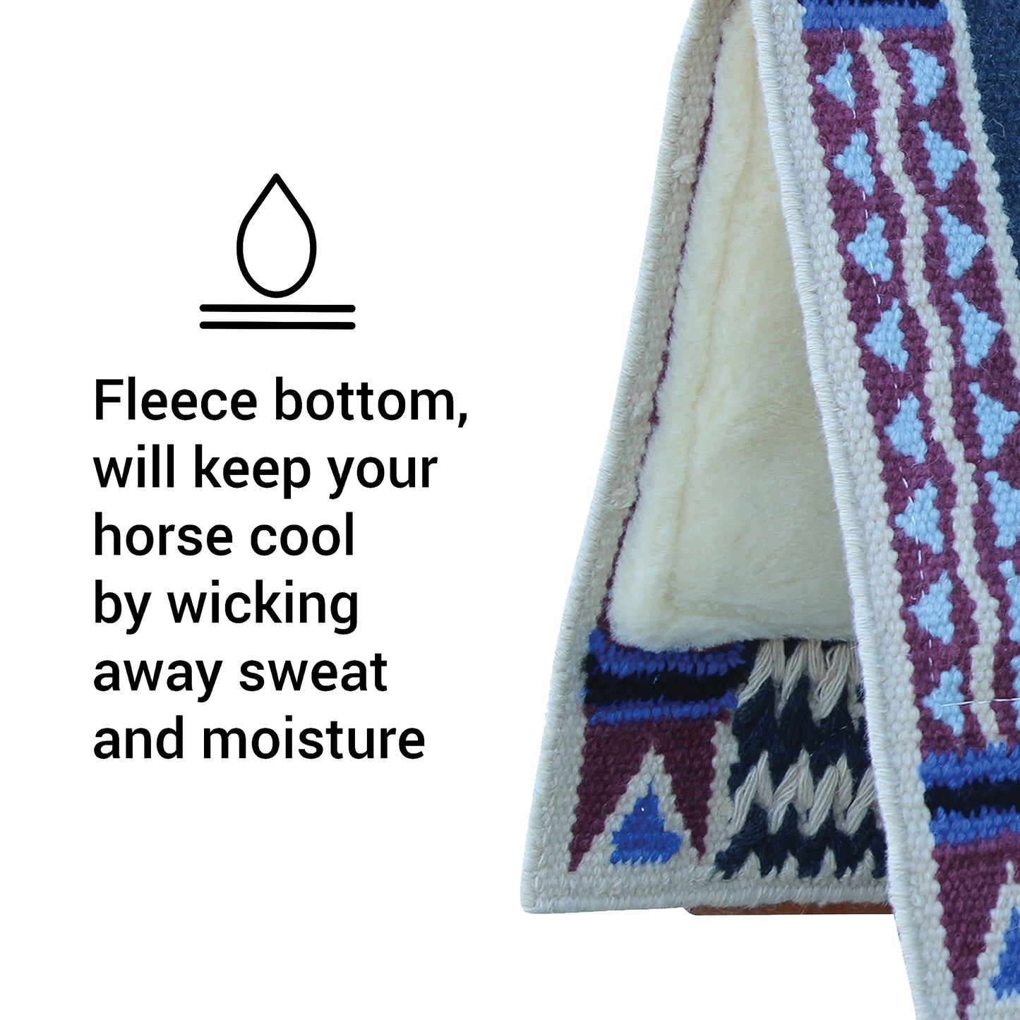 Professional's Choice Good Medicine Comfort-Fit SMX Air Ride Pad New Zealand Wool with Leather Reinforced Spine and Wither