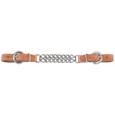 Weaver Leather Curb Strap - Double Flat Link for Enhanced Control
