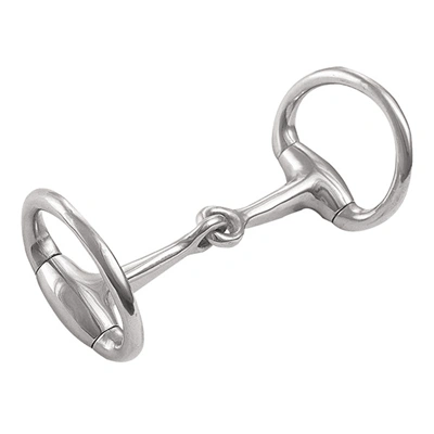 Weaver Leather 3 1/2'' Stainless Steel Mini Eggbutt Snaffle - Hooves and Paws