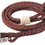 Weaver Leather Round Braided Latigo Leather Roper Rein - Brown, 3/8" x 8' - Stainless Steel Snaps - Made in USA