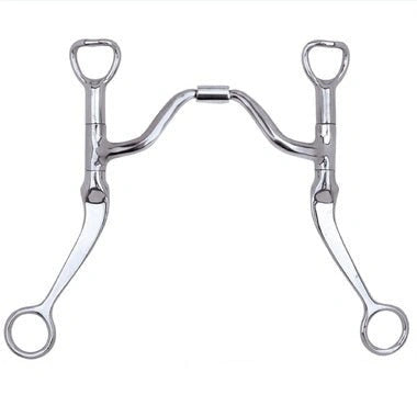 Myler Flat Shank With Sweet Iron Wide Ported Barrel *NEW* Flat Shank 5 Inch Mouth Curb Bit Mb 16pb - Hooves and Paws