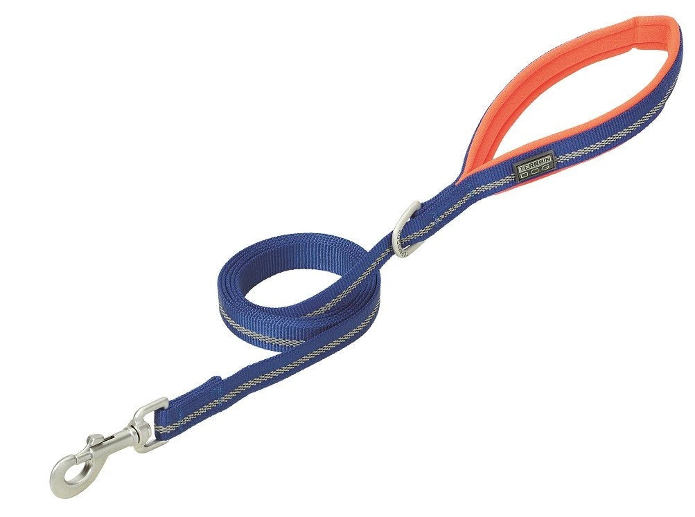 Weaver Terrain D.O.G. Durable Pet Outdoor Gear Reflective Neoprene Lined Leash - Hooves and Paws