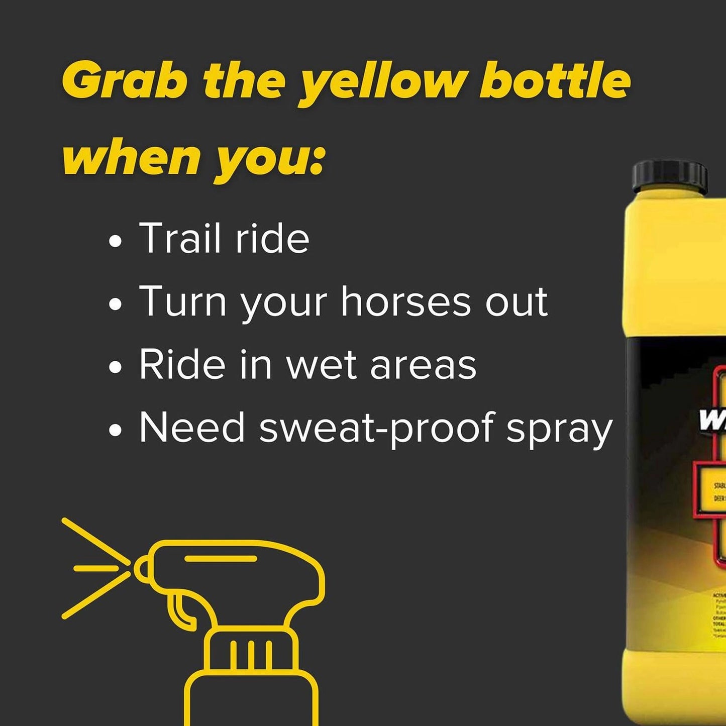Pyranha Wipe N' Spray – Oil-Based Sweat-Resistant Fly Control