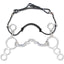 Myler 3 - Ring Combination Bit - 6" Shank With Sweet Iron Correctional Ported Barrel 5 Inch Mouth Mb 41pb - Hooves and Paws