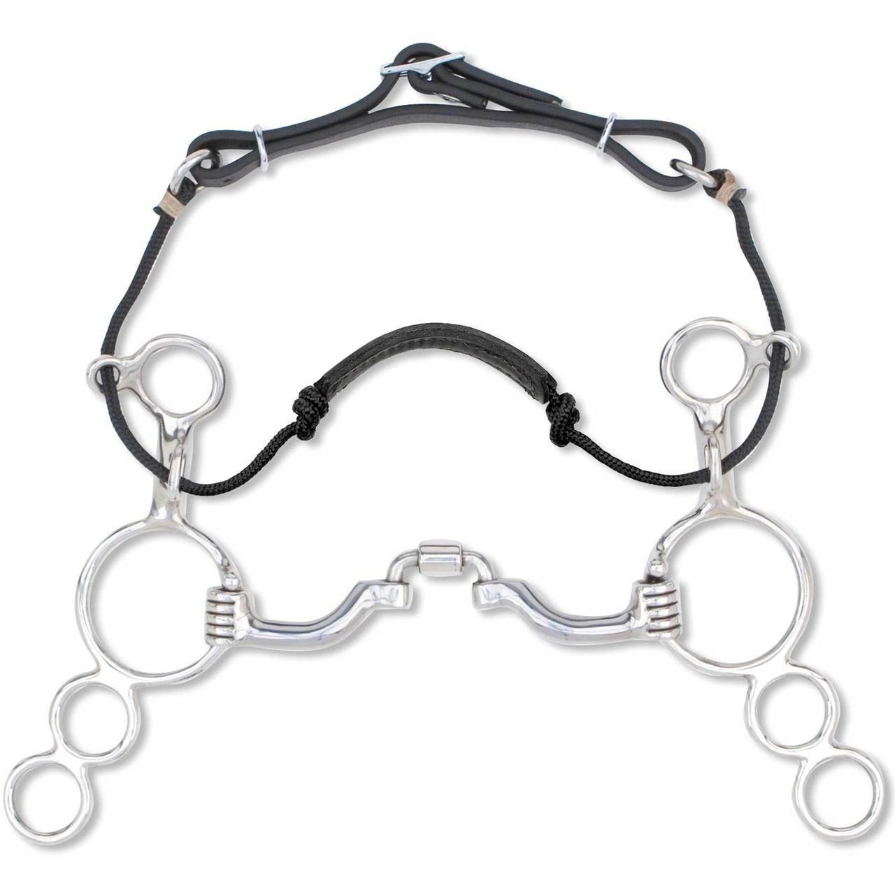 Myler 3 - Ring Combination Bit - 6" Shank With Sweet Iron Correctional Ported Barrel 5 Inch Mouth Mb 41pb - Hooves and Paws