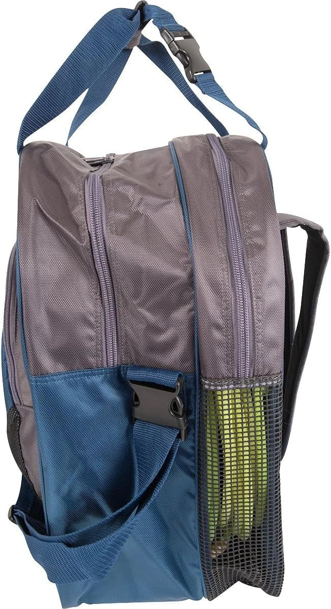 Classic Equine Super Deluxe Rope Bag - Holds 9 Ropes - Padded Backpack & Shoulder Straps - Navy Grey
