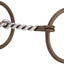 Weaver Leather Professional Ring Snaffle Bit - 5" Twisted Curved Mouth, 3" O-Rings, Antiqued Finish