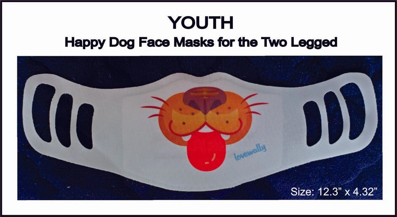 Lovewally Face Mask Nose Mouth Cover Safety Protection Youth Stretches Washable and Reusable - Hooves and Paws