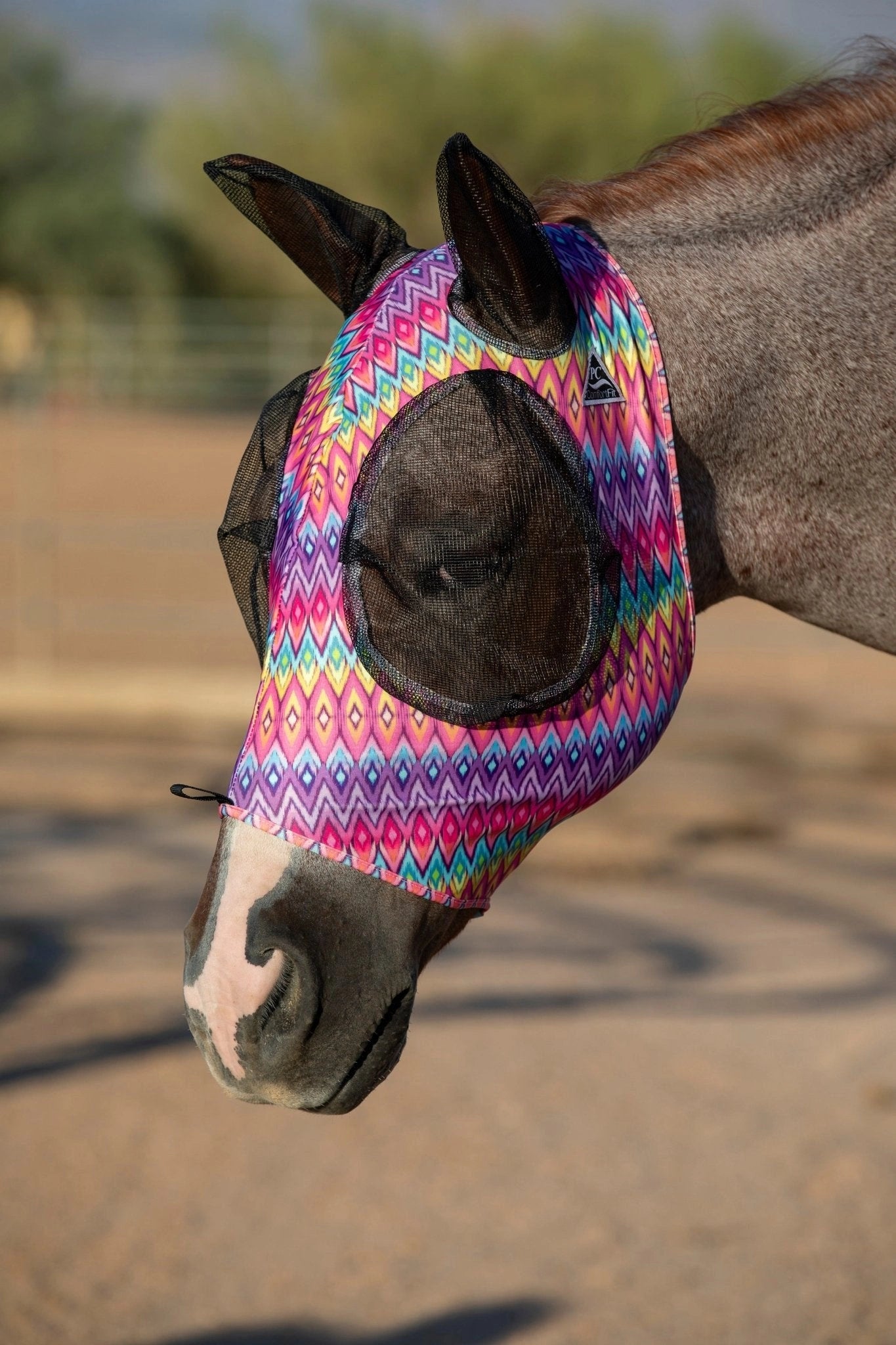 Professional's Choice Comfort Fit Horse Lycra Fly Mask with Ears All Sizes - Hooves and Paws