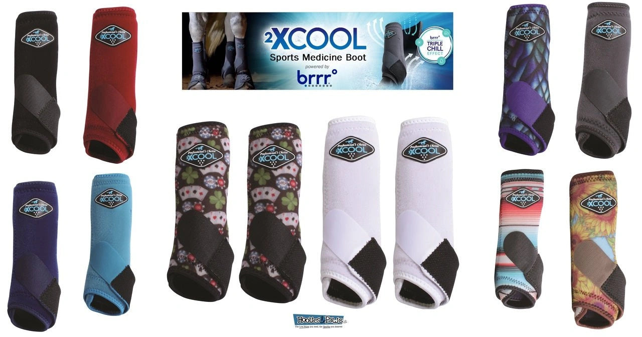 Professional's Choice Sports Medicine 2XCOOL Horse Equine Boots Front Pair - Hooves and Paws