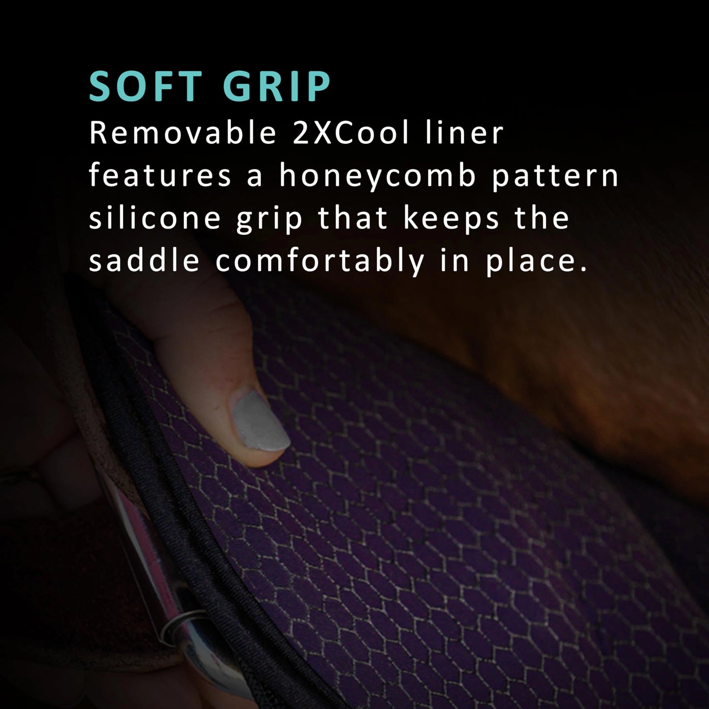 Professional's Choice 2XCOOL Dressage Girth | Cooling Minerals Infused in Liner | V-Shaped Design for Pressure Distribution | Honeycomb Silicone Soft Grip