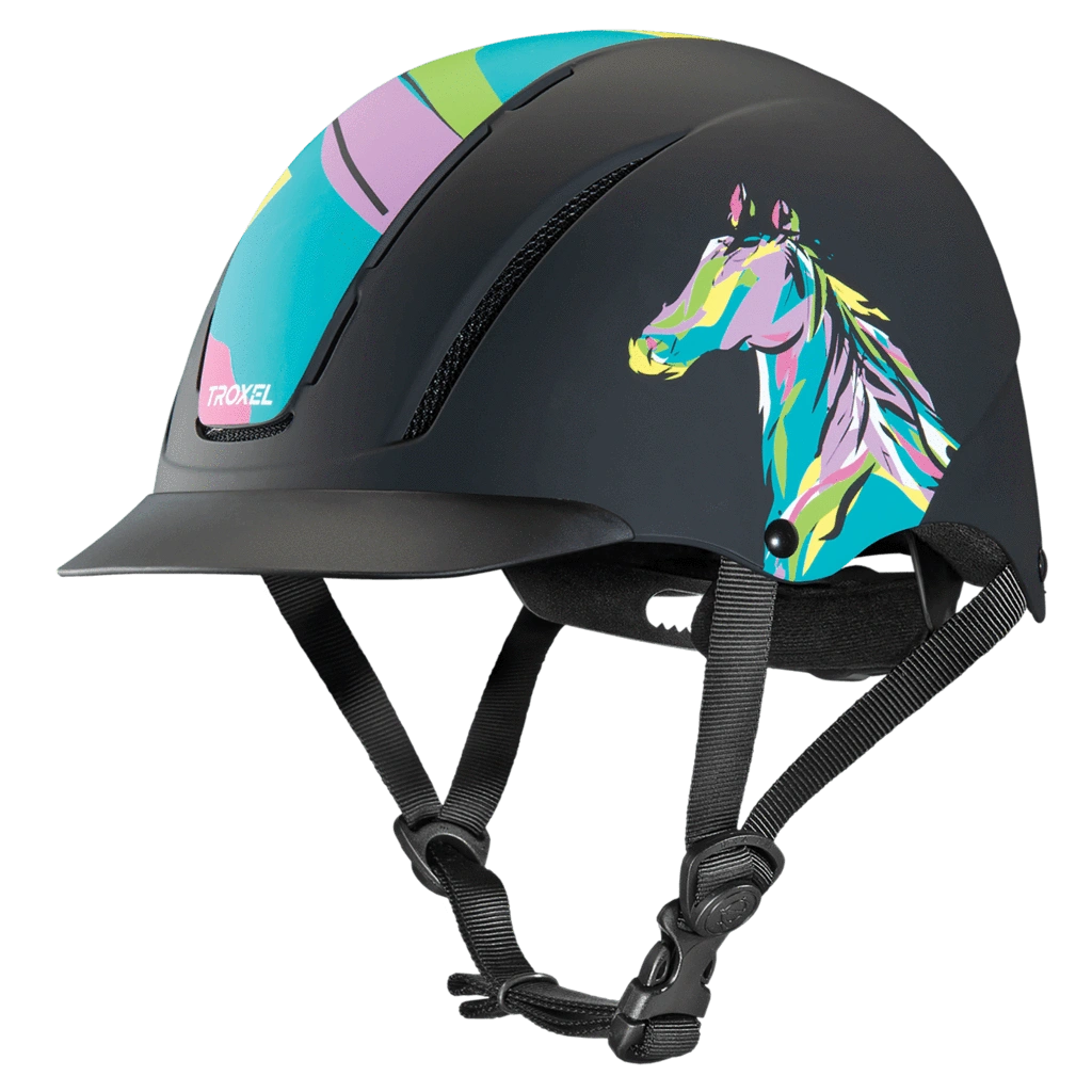 Troxel Low Profile Western Safety Riding Helmet Spirit - Hooves and Paws