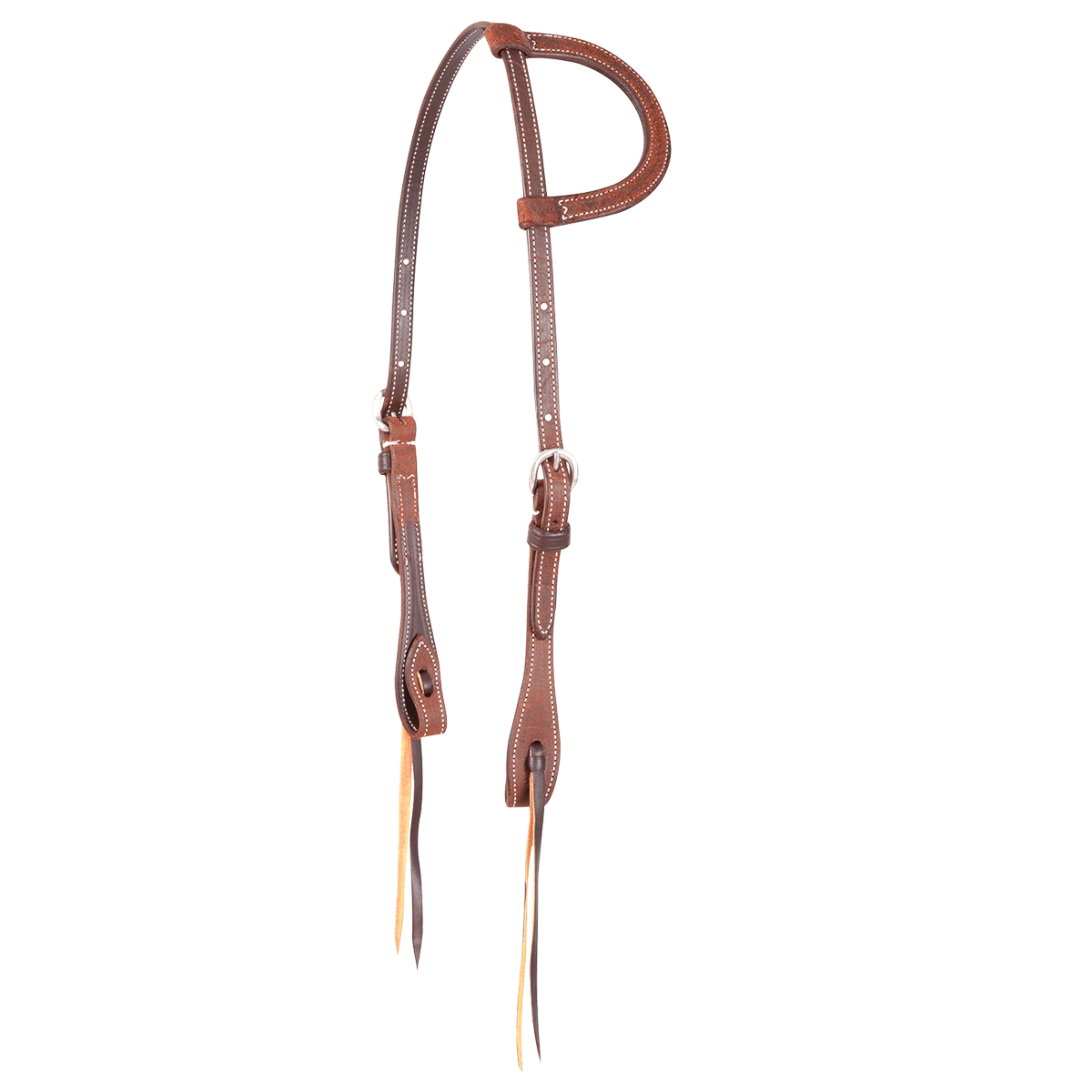 Martin Saddlery CHESTNUT ROUGHOUT HEADSTALL ONE EAR - Hooves and Paws